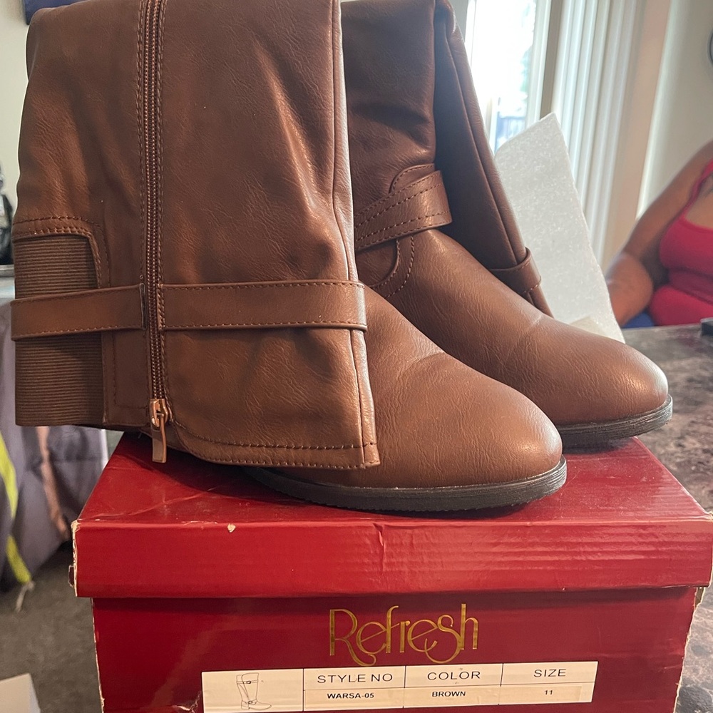 Winter knee high boots